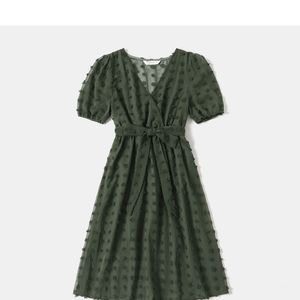 Amy green dot dress